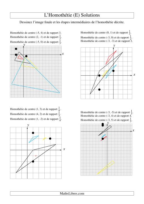 Homothéties de figures à 3 sommets -- 3 étapes (E) page 2