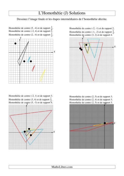 Homothéties de figures à 3 sommets -- 3 étapes (J) page 2