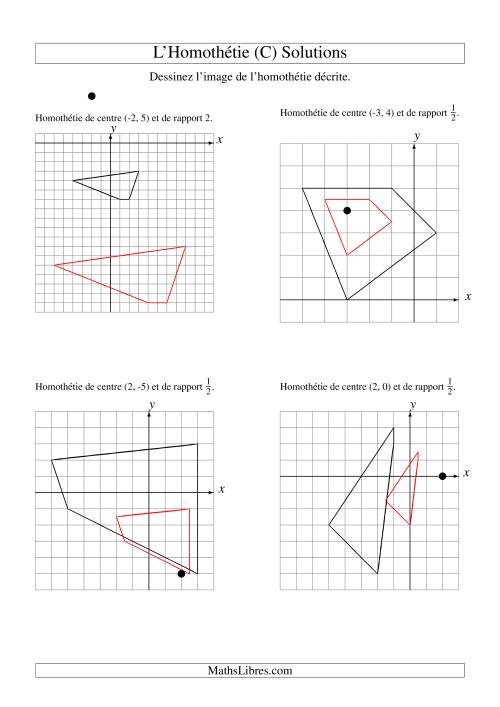 Homothéties de figures à 4 sommets (C) page 2