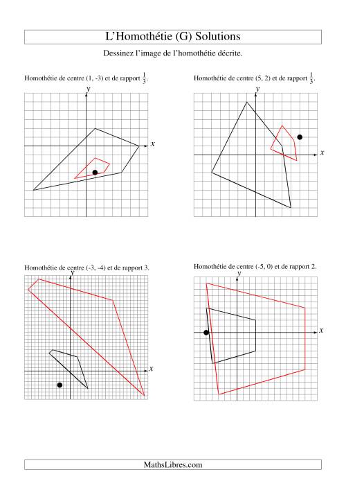 Homothéties de figures à 4 sommets (G) page 2