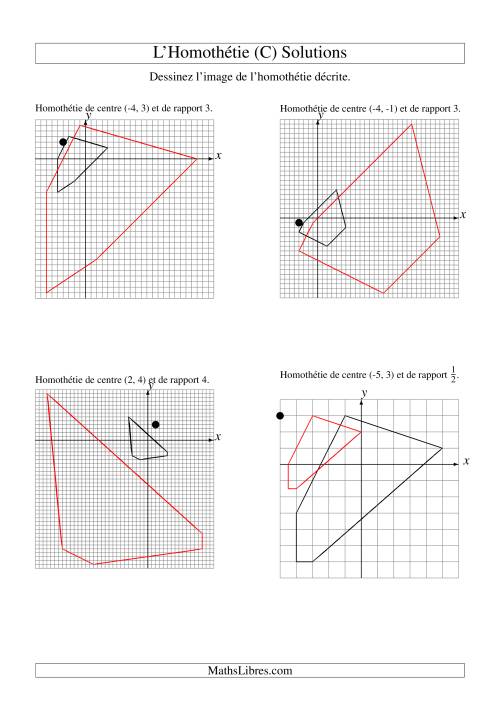 Homothéties de figures à 5 sommets (C) page 2