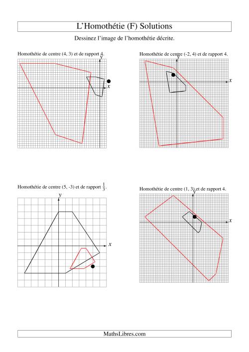 Homothéties de figures à 5 sommets (F) page 2