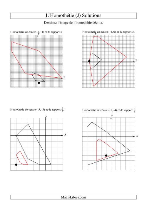 Homothéties de figures à 5 sommets (J) page 2