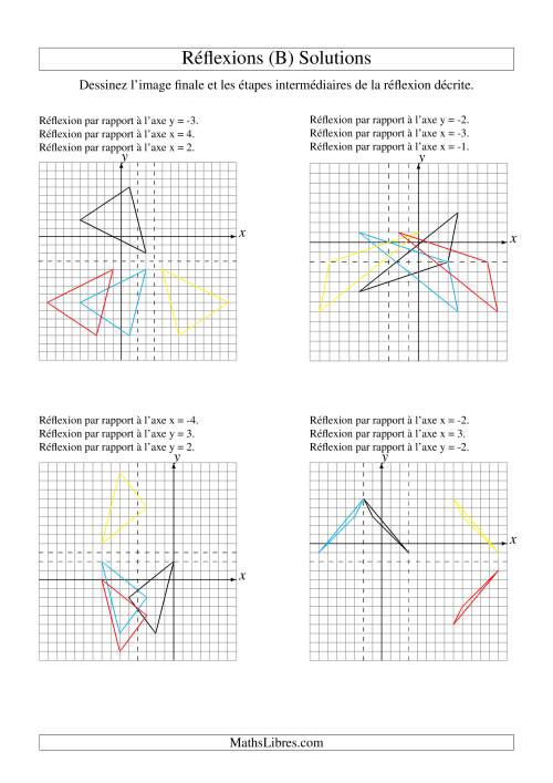 Réflexion de figures à 3 sommets -- 3 étapes (B) page 2