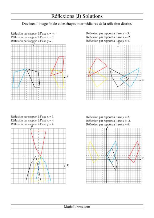Réflexion de figures à 4 sommets -- 3 étapes (J) page 2