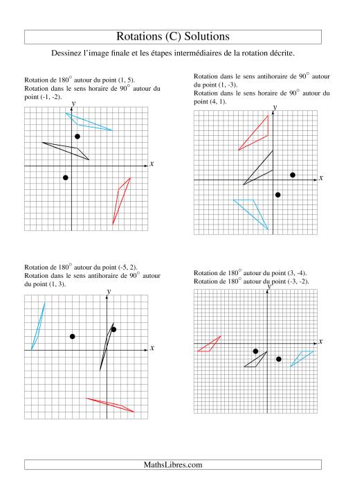 Rotation de figures à 3 sommets -- 2 étapes (C) page 2