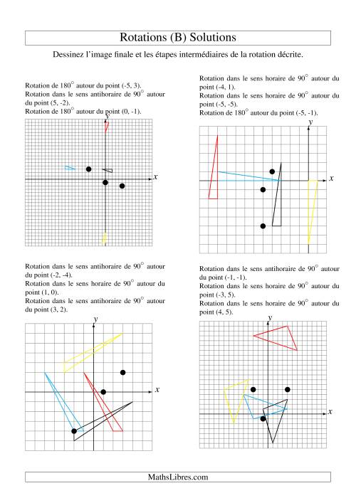 Rotation de figures à 3 sommets -- 3 étapes (B) page 2
