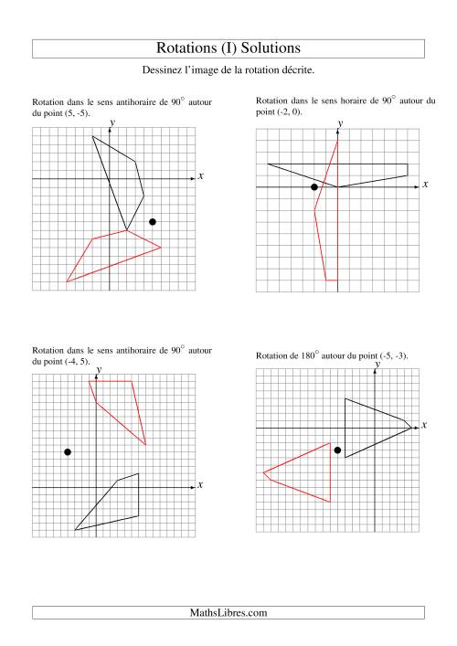 Rotation de figures à 4 sommets (I) page 2
