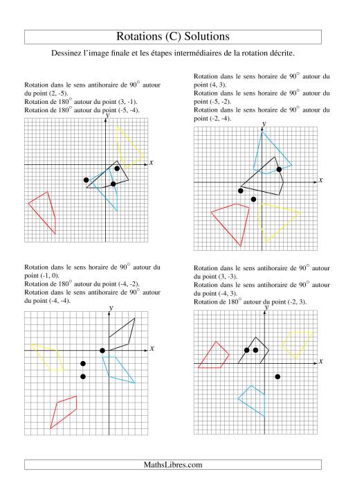Rotation de figures à 4 sommets -- 3 étapes (C) page 2