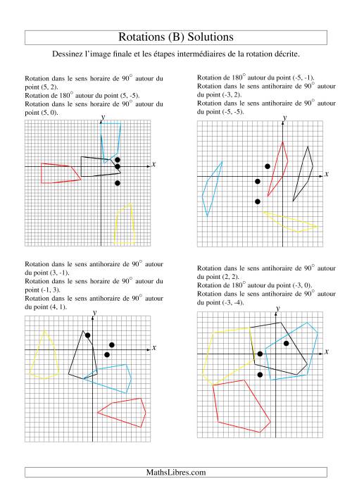 Rotation de figures à 5 sommets -- 3 étapes (B) page 2