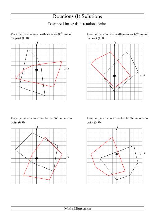 Rotation de figures à 5 sommets autour de l'origine (I) page 2