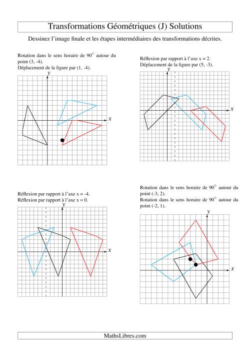 Transformation variées (sans homothétie) -- Figures à 4 sommets -- 2 étapes (J) page 2
