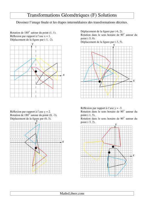 Transformation variées (sans homothétie) -- Figures à 5 sommets -- 3 étapes (F) page 2