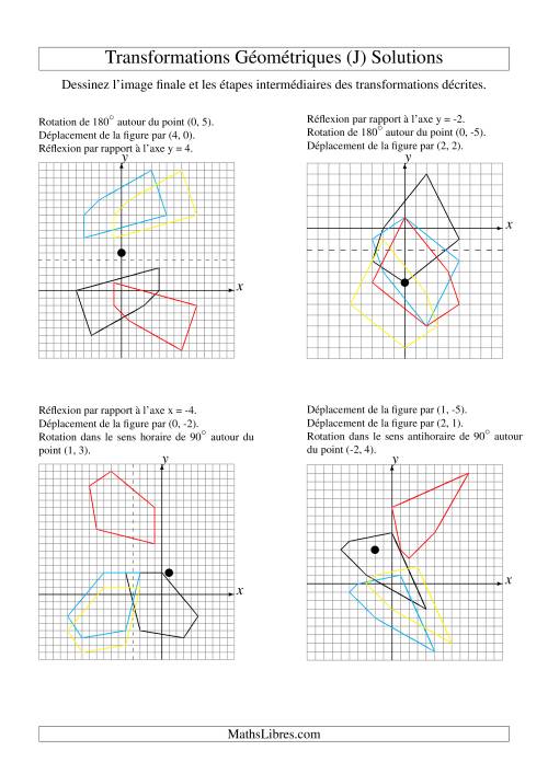 Transformation variées (sans homothétie) -- Figures à 5 sommets -- 3 étapes (J) page 2