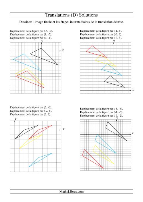 Translation de figures à 3 sommets -- Max 6 unités -- 3 étapes (D) page 2