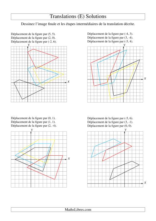 Translation de figures à 4 sommets -- Max 6 unités -- 3 étapes (E) page 2
