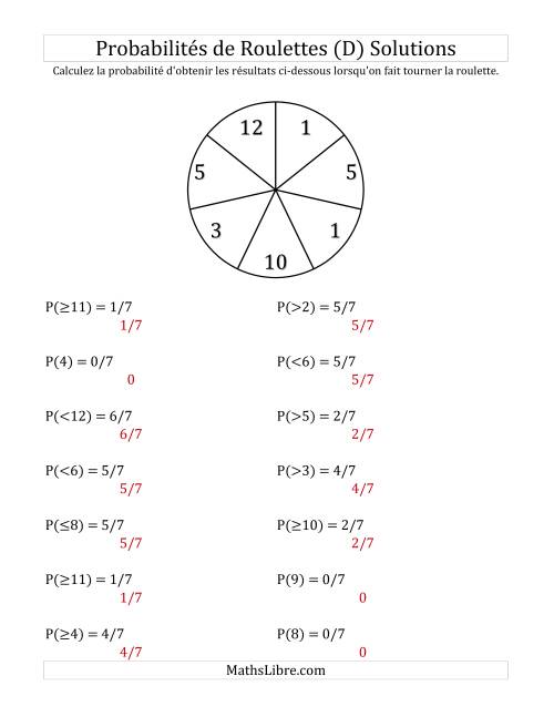 Probabilité -- Roulette à 7 sections (D) page 2