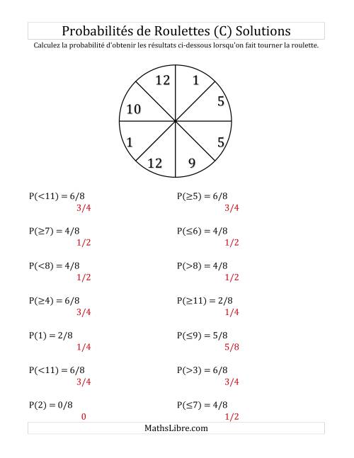 Probabilité -- Roulette à 8 sections (C) page 2