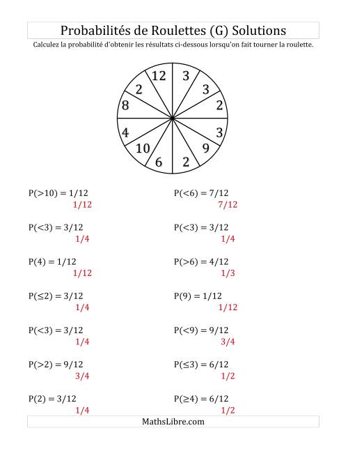 Probabilité -- Roulette à 12 sections (G) page 2
