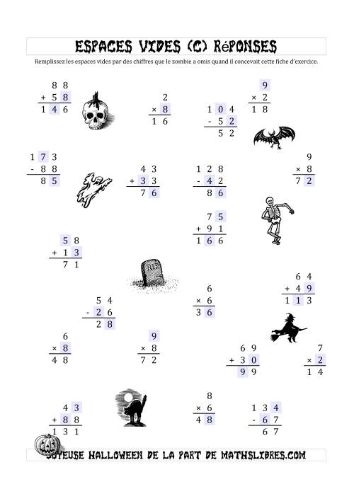 Remplir l'Espace Vide par des nombres omis par des Zombies (C) page 2