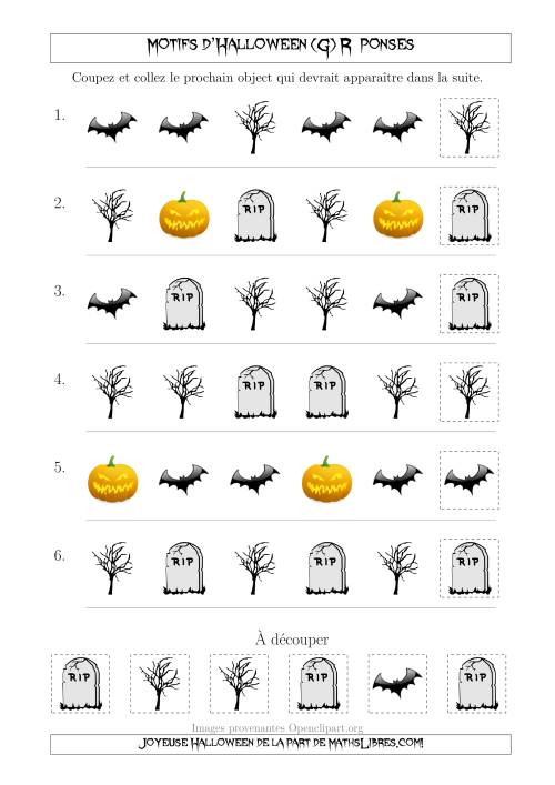 Images de Motifs d'Halloween Effrayants avec une Seule Particularité (Forme) (G) page 2