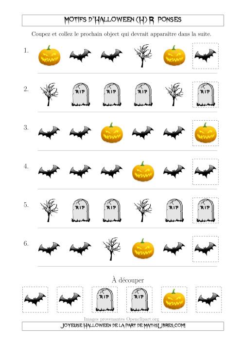 Images de Motifs d'Halloween Effrayants avec une Seule Particularité (Forme) (H) page 2