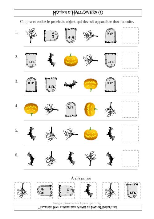 Images de Motifs d'Halloween Effrayants avec Deux Particularités (Forme & Rotation) (I)
