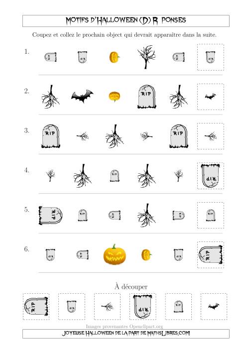 Images de Motifs d'Halloween Effrayants avec Trois Particularités (Forme, Taille & Rotation) (D) page 2
