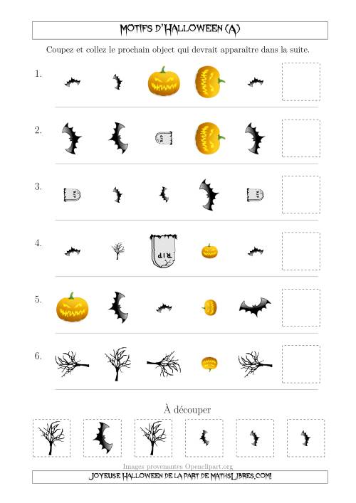 Images de Motifs d'Halloween Effrayants avec Trois Particularités (Forme, Taille & Rotation) (Tout)