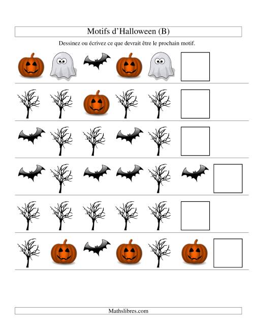 Images de Motifs d'Halloween avec Deux Particularités (forme) (B)