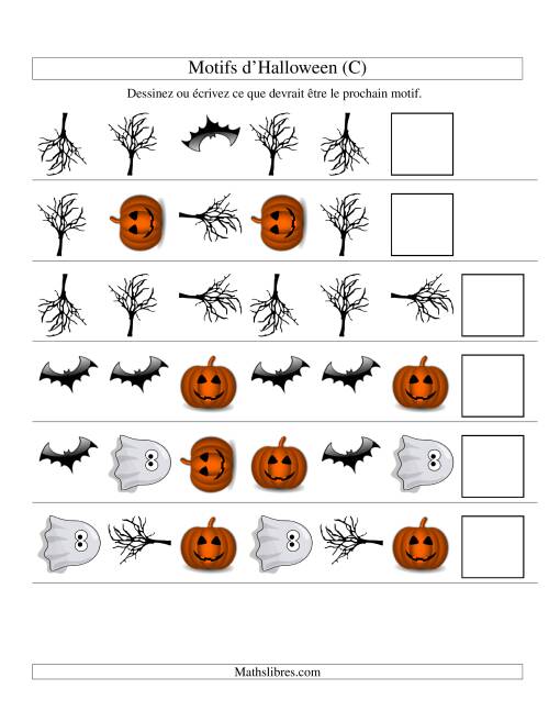Images de Motifs d'Halloween avec Deux Particularités (forme & rotation) (C)
