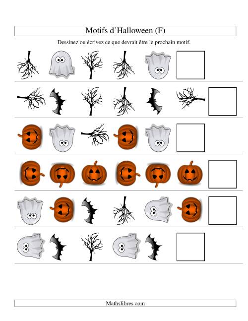 Images de Motifs d'Halloween avec Deux Particularités (forme & rotation) (F)