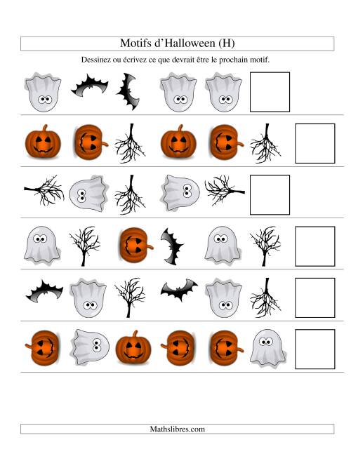 Images de Motifs d'Halloween avec Deux Particularités (forme & rotation) (H)
