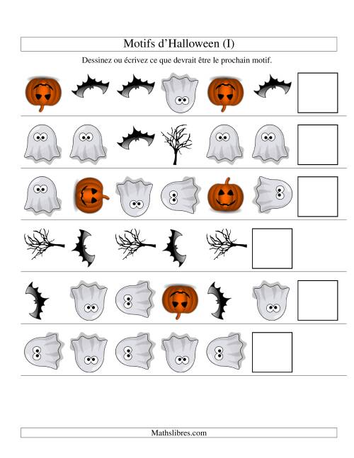 Images de Motifs d'Halloween avec Deux Particularités (forme & rotation) (I)