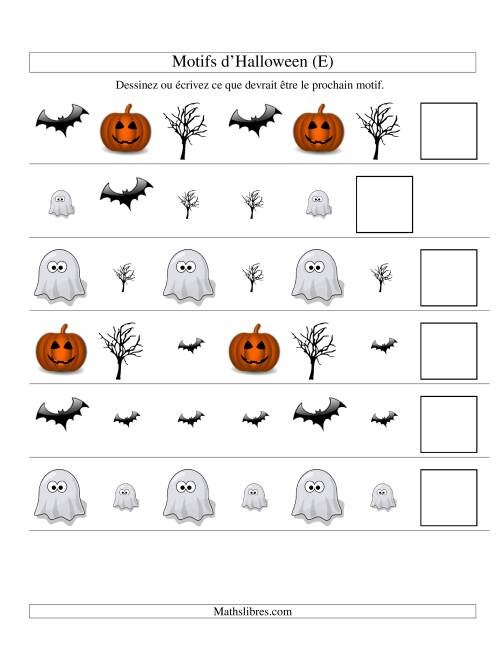 Images de Motifs d'Halloween avec Deux Particularités (forme & taille) (E)
