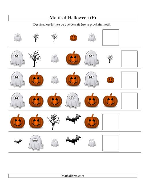 Images de Motifs d'Halloween avec Deux Particularités (forme & taille) (F)