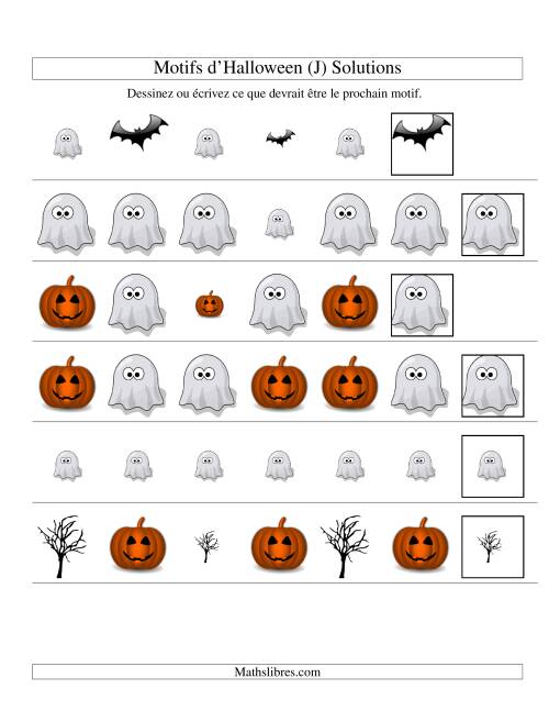 Images de Motifs d'Halloween avec Deux Particularités (forme & taille) (J) page 2