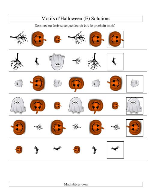 Images de Motifs d'Halloween avec Trois Particularités (forme, taille & rotation) (E) page 2