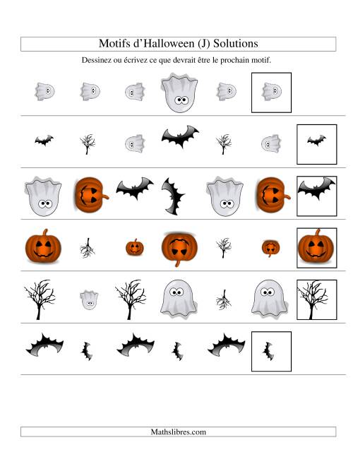 Images de Motifs d'Halloween avec Trois Particularités (forme, taille & rotation) (J) page 2