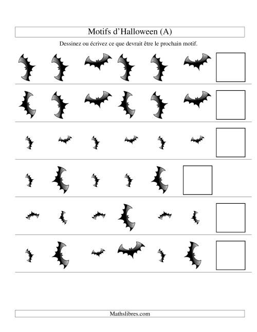 Images de Motifs d'Halloween avec Deux Particularités (taille & rotation) (A)