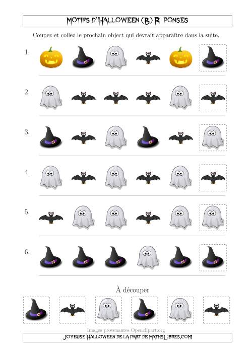 Images de Motifs d'Halloween Pas Très Effrayants avec une Seule Particularité (Forme) (B) page 2