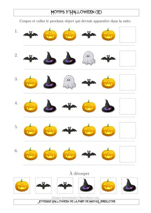 Images de Motifs d'Halloween Pas Très Effrayants avec une Seule Particularité (Forme) (E)