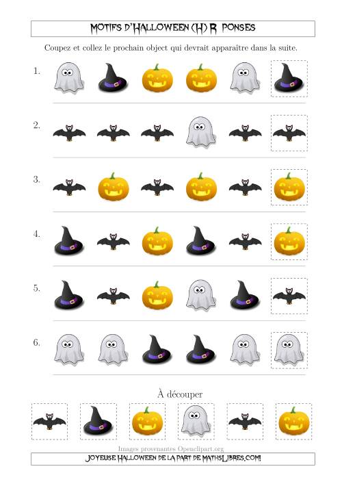 Images de Motifs d'Halloween Pas Très Effrayants avec une Seule Particularité (Forme) (H) page 2