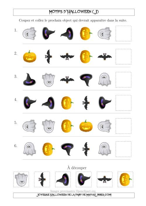 Images de Motifs d'Halloween Pas Très Effrayants avec Deux Particularités (Forme & Rotation) (J)