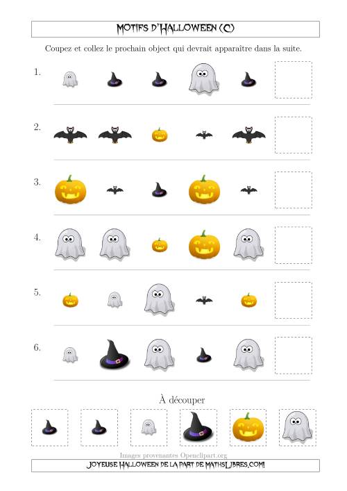 Images de Motifs d'Halloween Pas Très Effrayants avec Deux Particularités (Forme & Taille) (C)