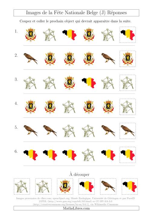 Images de la Fête Nationale Belge avec Une Seule Particularité (Forme) (J) page 2