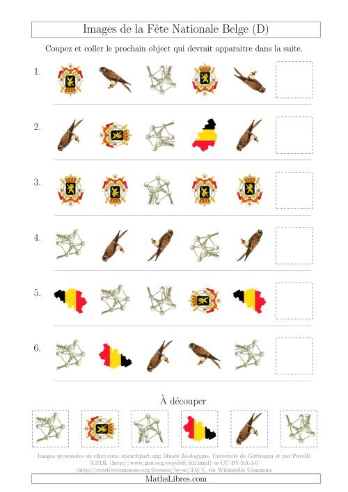 Images de la Fête Nationale Belge avec Deux Particularités (Forme & Rotation) (D)