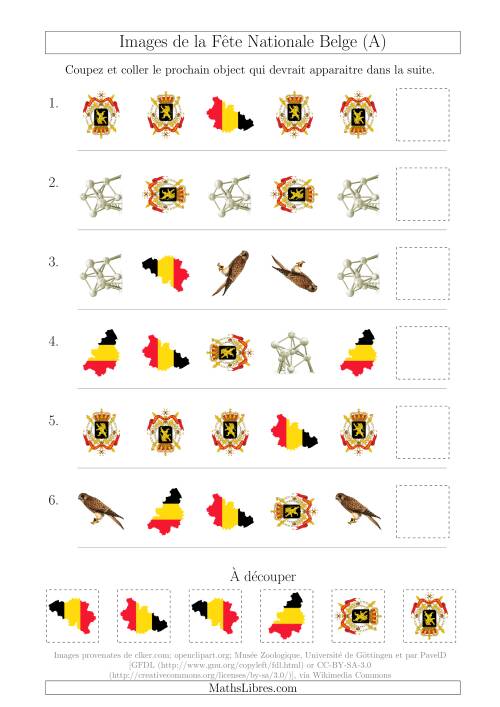 Images de la Fête Nationale Belge avec Deux Particularités (Forme & Rotation) (Tout)