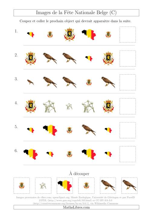 Images de la Fête Nationale Belge avec Deux Particularités (Forme & Taille) (C)