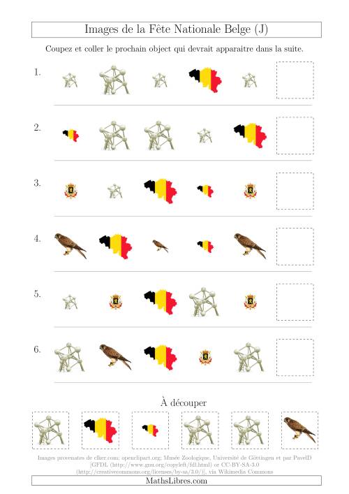 Images de la Fête Nationale Belge avec Deux Particularités (Forme & Taille) (J)
